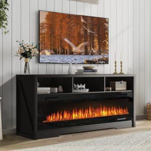 Transform Our Living Room with the PUKAMI Fireplace TV Stand